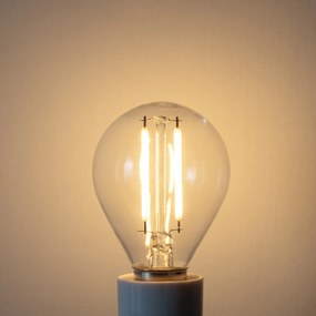 Set de 5 becuri LED E14 reglabile P45 sticlă transparentă 3W 250 lm 2700K