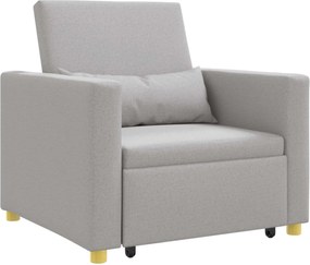 vidaXL Canapea extensibilă single Gri de nor 90 x 165 x 87 cm țesătură