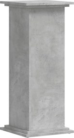 vidaXL Suport de plante, gri beton, 33x33x80 cm, lemn prelucrat
