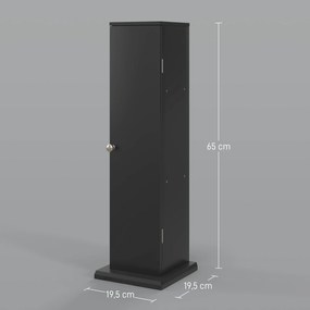 HOMCOM Suport hârtie igienică mobilier baie 3 niveluri și suport hârtie, pentru spații mici, negru | Aosom Romania