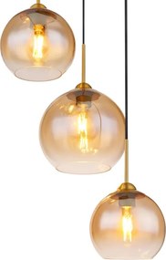 Globo 15788-3H - Lustră suspendată pe cablu JAMESSA 3xE27/60W/230V alamă