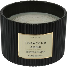 Lumânare parfumată în borcan Tobacco and Amber, 11,5 x 8 cm, 250 g