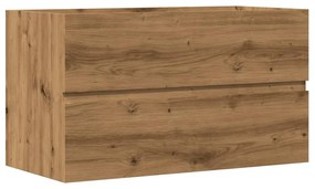 856250 vidaXL Dulap de chiuvetă stejar artizanal 90x38,5x45 cm lemn prelucrat