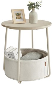 Masuta de cafea cu spatiu de depozitare , alb