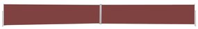 Copertina laterala retractabila de terasa, maro, 170 x 1200 cm Maro, 1200 x 170 cm