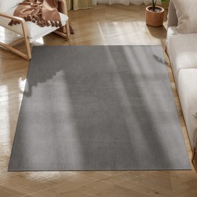HOMCOM Covor living 160 x 120 cm, cu fire lungi, lavabil la mașină, antiderapant, din blană sintetică, gri deschis | Aosom Romania