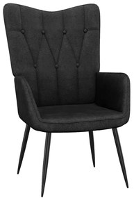 327551 vidaXL Scaun de relaxare, negru, material textil