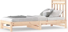 vidaXL Pat de zi extensibil, 2x(90x200) cm, lemn masiv de pin