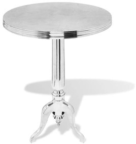 vidaXL Masă laterală rotundă din aluminiu, argintiu