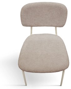SET 4 Scaune BETO ,tesatura ,structura metalica - BEJ - STANDARD