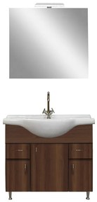 Mobilier complet de baie Bianca Prime 85, culoare Aida nuc