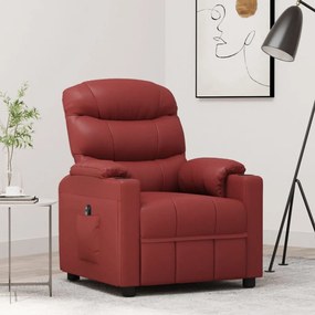 3143519 vidaXL Fotoliu cu ridicare pe verticală, roșu vin, piele ecologică