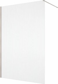 Paravan dus sticla walk-in 140x200 cm, bronz periat, sticla 8 mm, Ronal Lina Bronz periat, 1400x2000 mm