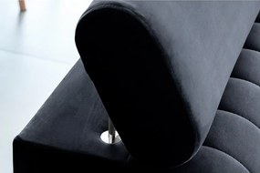 Canapea gri antracit extensibilă cu tapițerie din catifea 261 cm Laurence – ELTAP