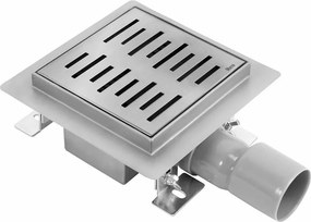 Set rigola pentru dus plus capac inox periat Rea Line 15 cm