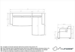 Colțar bej (cu colț pe partea dreaptă) Flex Felix – Miuform