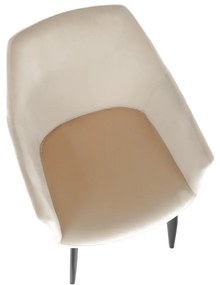 Scaun, material bej / picioare negre, ODOVEL