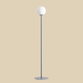 Lampadar modern albastru cu glob de sticla Pinne