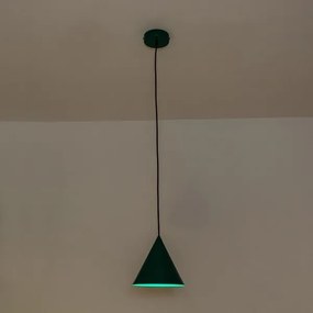 Lampă suspendată pe cablu ETNA II, 1x E27 / 15W / 230V, Ø 18,5 cm, verde