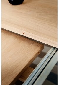 Masă de dining extensibilă din lemn de stejar cu blat suplimentar 106x184 cm Miro – Hammel Furniture