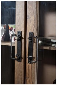 Vitrina din salcam Panama, 4 usi si 2 sertare