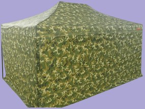 Pavilion de grădină  3x4,5m – din aluminiu, 4 pereţi laterali, Camuflaj