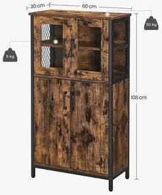 Dulap FIRA maro/negru