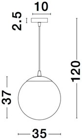 Pendul design modern NAZIO, 35cm, cupru NVL-9080351