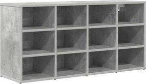 vidaXL Dulap pentru pantofi Gri beton 103 x 30 x 51 cm Lemn compozit