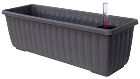 Ghiveci cu auto-udare Plastia Siesta, lungime 80 cm, gri antracit