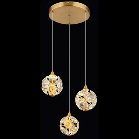 Globo 16047-3H - Lustră LED suspendată pe cablu VIRINA LED/24W/230V 3000K auriu