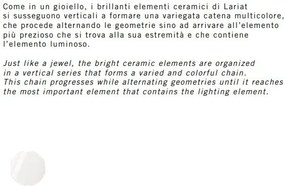 Pendul ceramic design italian realizat manual LARIAT H-56cm