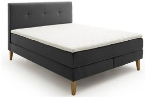 Pat boxspring gri antracit 160x200 cm Stockholm – Meise Möbel
