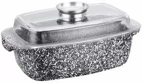 Tava de copt cu capac 4,5L Klausberg KB7365, antiaderenta, invelis marmorat