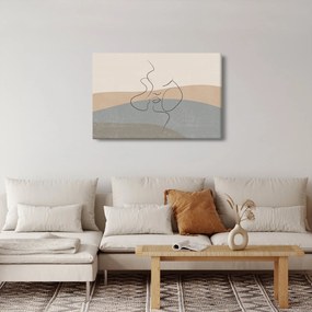 Tablou - Sărut de linie de artă (90x60 cm)