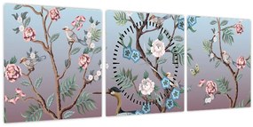 Tablou - Parcul Păsărilor (cu ceas) (90x30 cm)