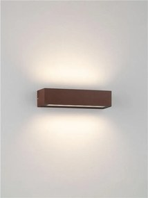 Aplica exterior corten liniara 22cm IP65 LED CCT PRISMATIC