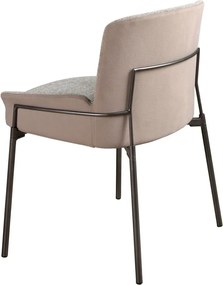 Scaun modern design italian, Tesatura, Catifea, Grey/ Brown
