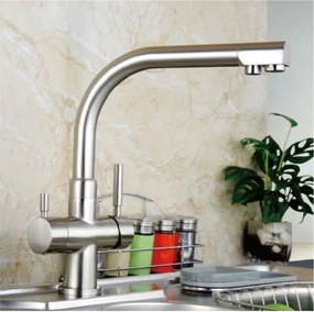 Baterie bucatarie compatibila cu sistem filtrare apa Inter Ceramic finisaj crom lucios