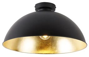 Plafoniera neagră cu auriu 42 cm reglabilă - Magnax