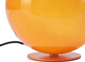 Lampă de masă retro portocalie cu sticlă - Mabel