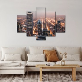 Tabloul cu metropolă luminată (150x105 cm)