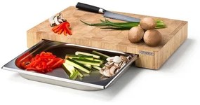 Tocător de bucătărie cu bol 39x27 cm ficus de cauciuc Continenta C4026