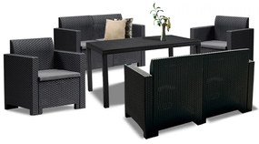 Set mobilier de grădină Nero IV Big cu 6 locuri, grafit