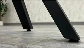 Masa de bucatarie din MDF patrat, marmurat negru,texturata, Homs 80x80X75 cm