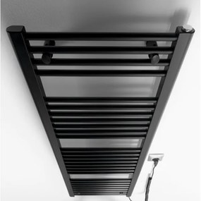 Radiator portprosop electric pentru baie Aqualine DIRECT-E 400W/230V 132 cm negru mat