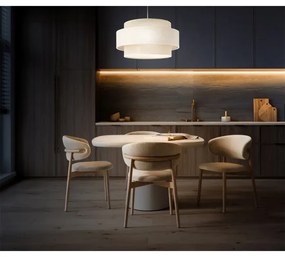 Lustră BOHO pe cablu, 1xE27/60W/230V, Ø 40 cm, crem/jută