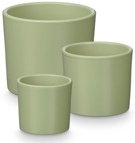 Ghivece ceramice, 3 buc, Ø 14, 17, 22 cm