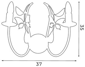 Aplică perete SUMMER 2xE14/60W/230V