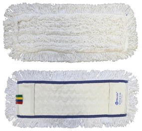 Mop cu buzunare Optimum, 50 cm - bumbac, alb